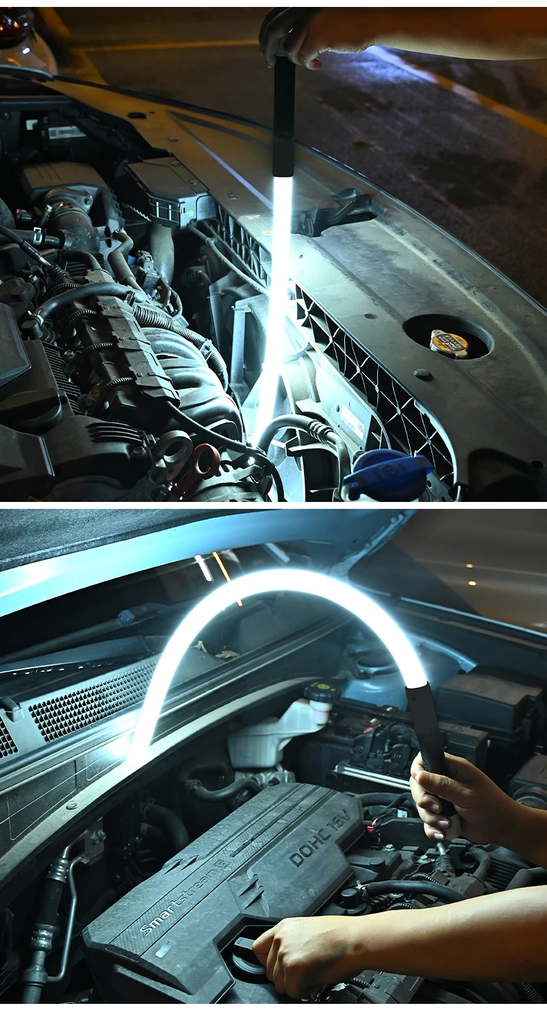 Neue 73 cm flexible Silikon-LED-Lichtleiste mit hoher Lumenleistung, LED-Taschenlampenstab, professionelles Arbeitslicht, tragbares Werkzeug für die Autoreparatur – Detail 15