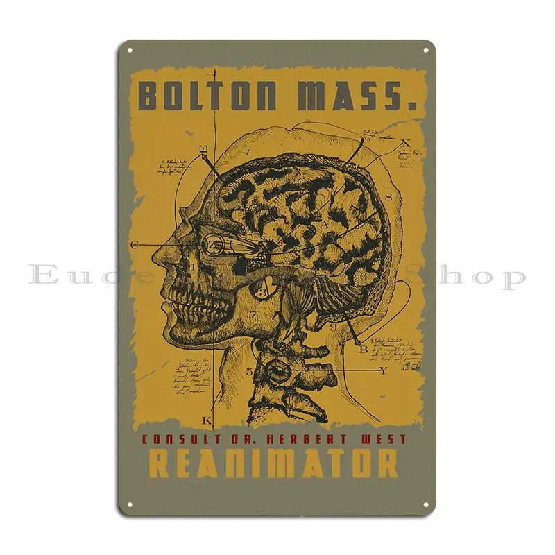 H P Lovecraft Travel Poster Bolton Herbert West Reanimator Metal Plaque Poster Funny Designing Print Cinema Tin Sign Poster