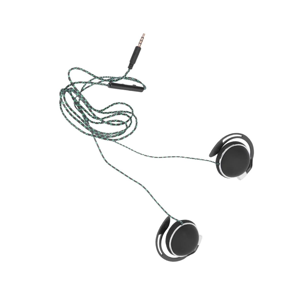 

Sports Headset Lightweight Neck Hanging Sweatproof Rainproof High Elastic Cable Noise Reduction -Aural Earphone Black