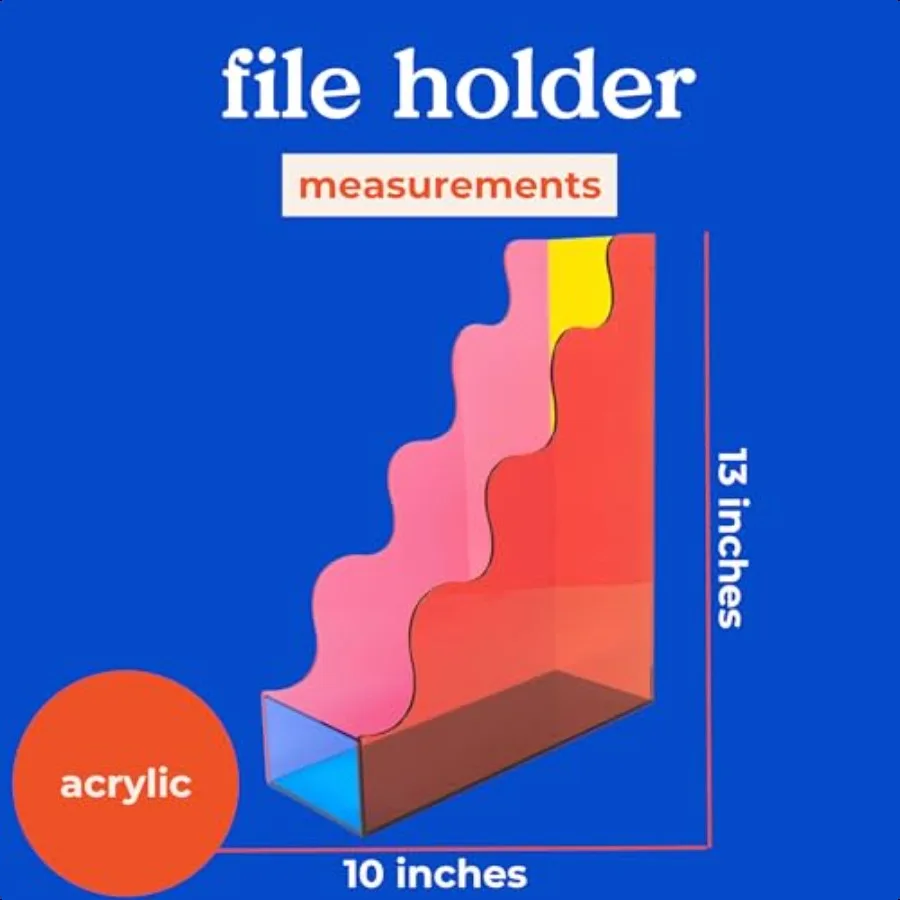 Ban.do милый акриловый держатель для файлов красочный настольный органайзер для классной комнаты офис почтовая бумага для хранения писем цветной блок