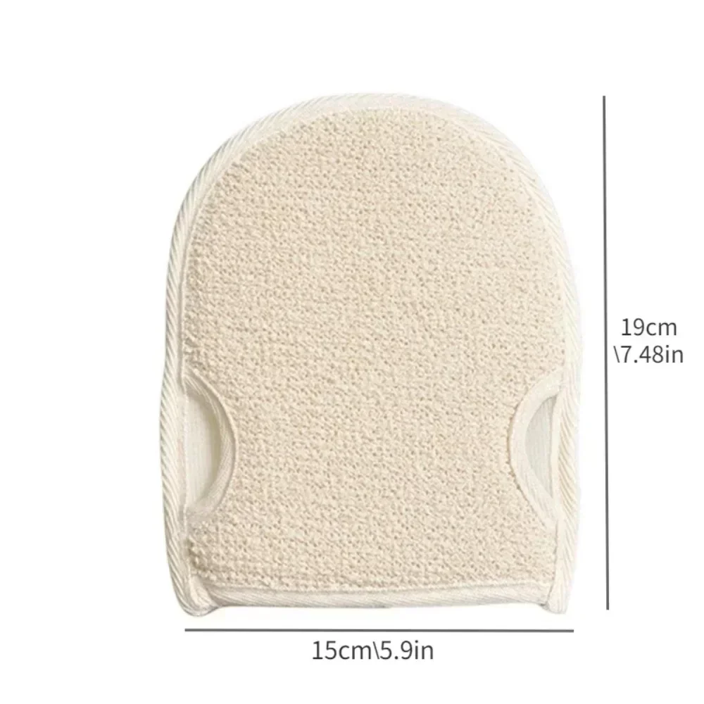 Miękka Naturalna Rękawica Luffa Dwustronna Gąbka do Peelingu Ciała Ścierka do Kąpieli Rękawica do Mycia Ciała do Spa Spałki do Czyszczenia Skóry Rękawice do Kąpieli