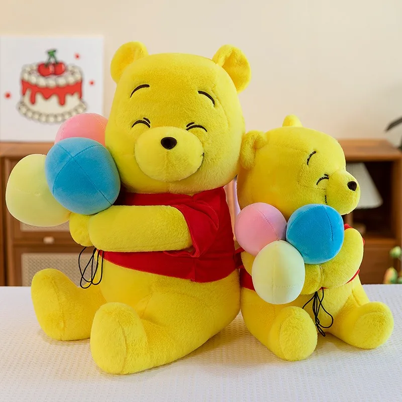 

40 см мультфильм Диснея аниме персонаж плюшевый мишка украшенная воздушными шариками, мягкая игрушка из полипропилена и хлопка для девочек Рождественский подарок