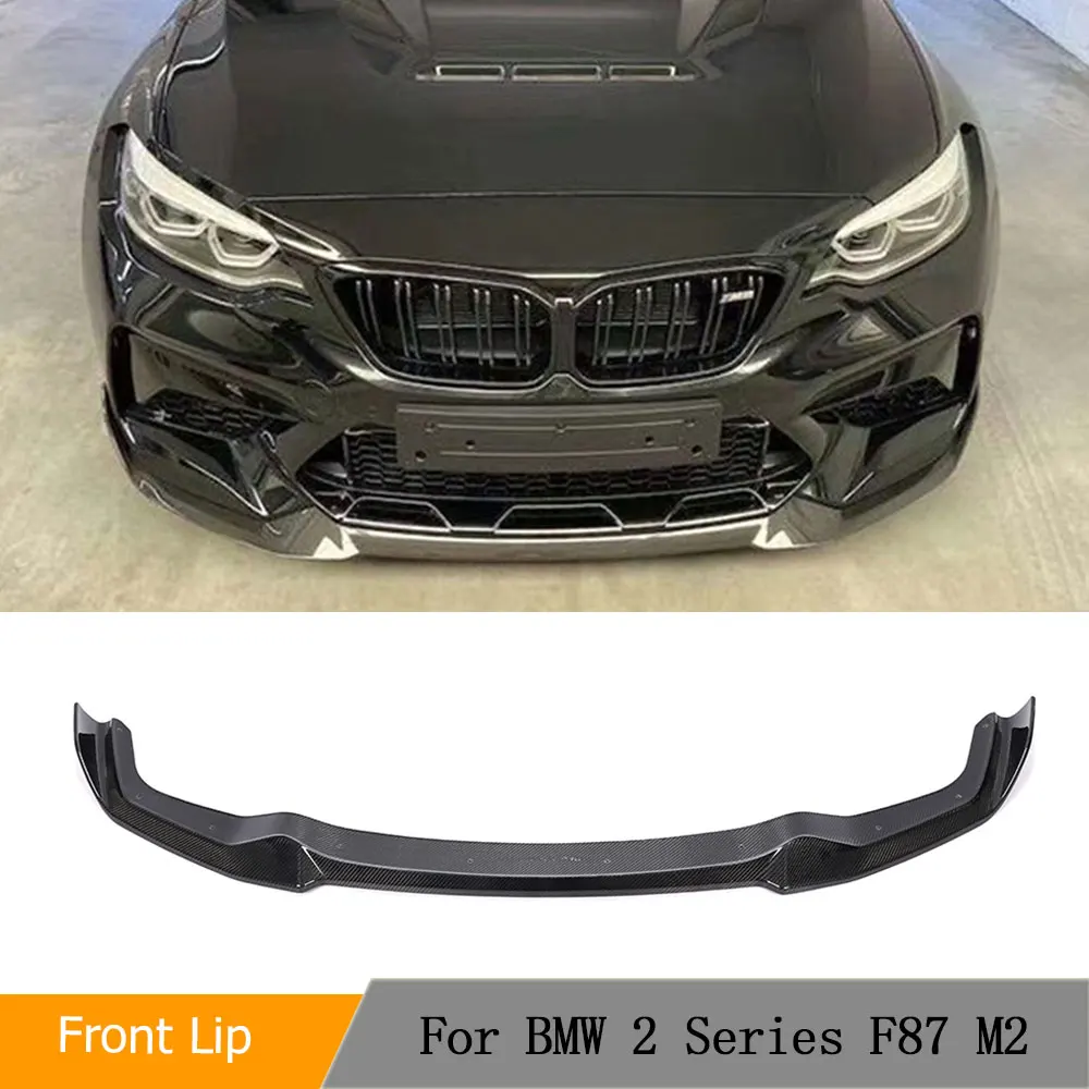 Front Bumepr Lip Spoiler for BMW 2 Series F87 M2 2016-2018 Not for M2C Carbon Fiber Car Front Bumper Lip Spoiler Splitters