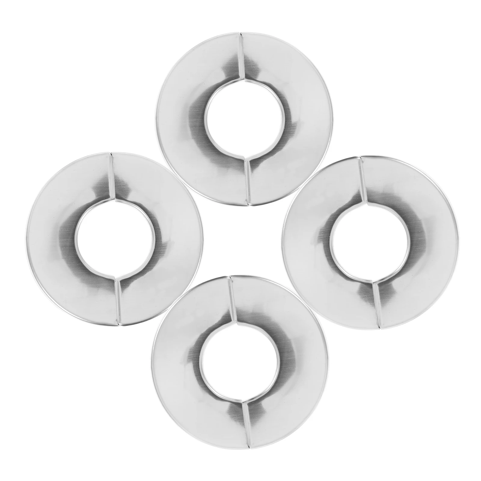 

4pcs Wall Pipe Hole Flange Cover Stainless Steel Bathroom Kitchen Round Decorative Heating Gas Water Pipes Protective Cover
