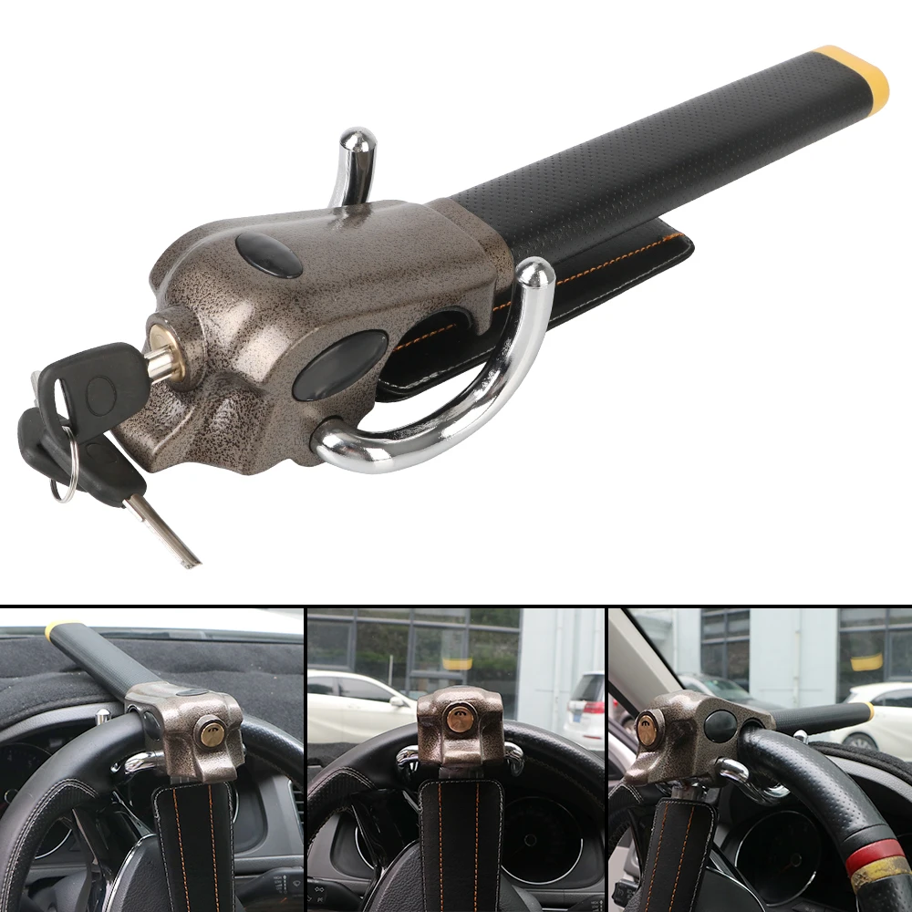 

Car Steering Wheel Anti-Theft Lock Car Accessories Security Car Locks Automobile Steering Lock Protection T-Locks Foldable