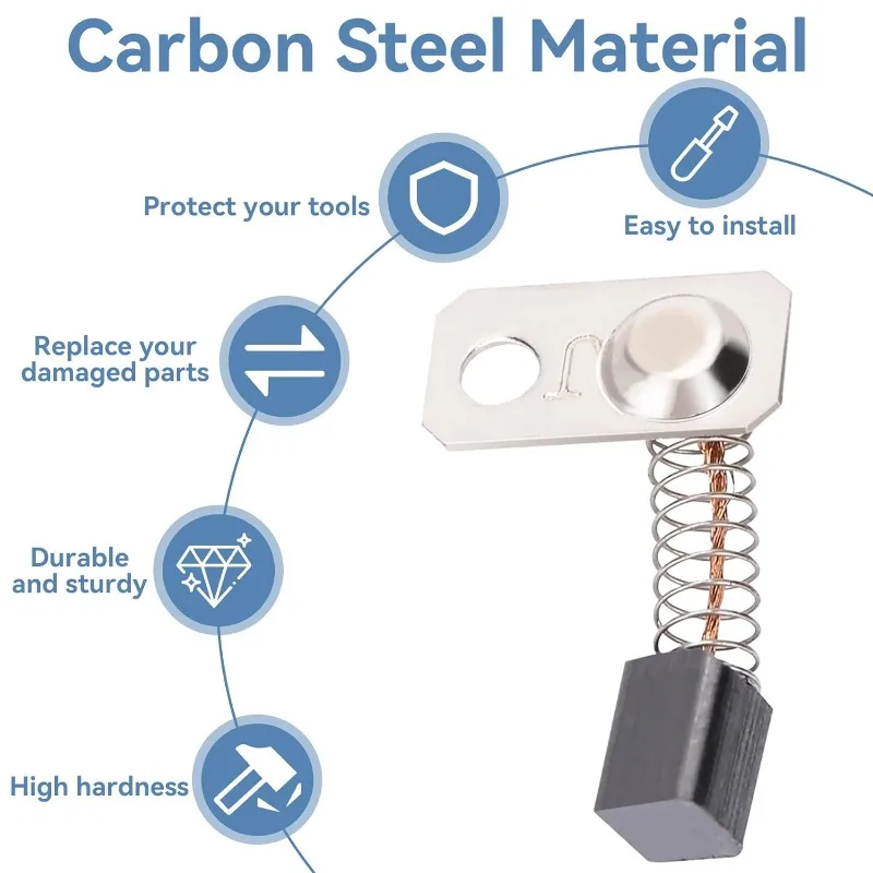 Cepillo de carbono para taladro de uñas, pieza de mano de repuesto para máquina de manicura eléctrica, 2 piezas, 102L