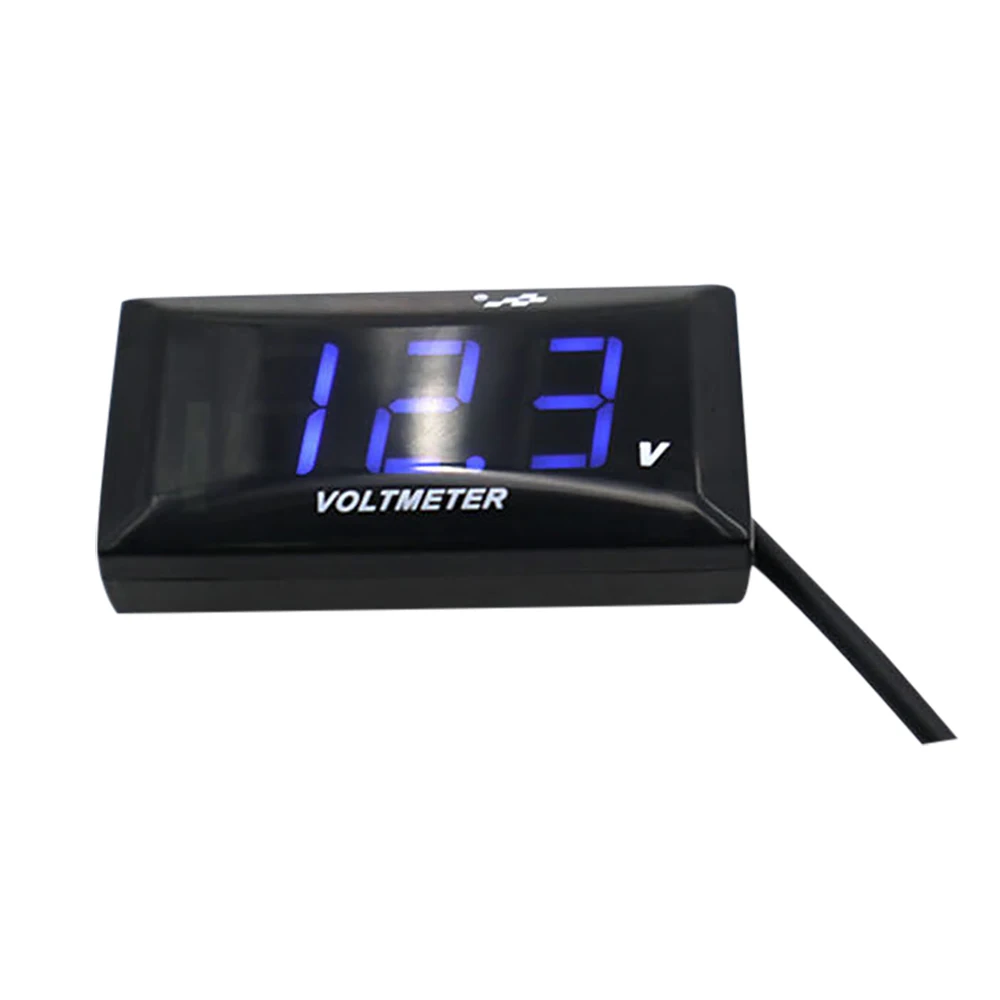Universal Motorbike Electric Car Voltmeter 12V-150V Mini LED Digital Display Voltmeter Motorbike Accessories