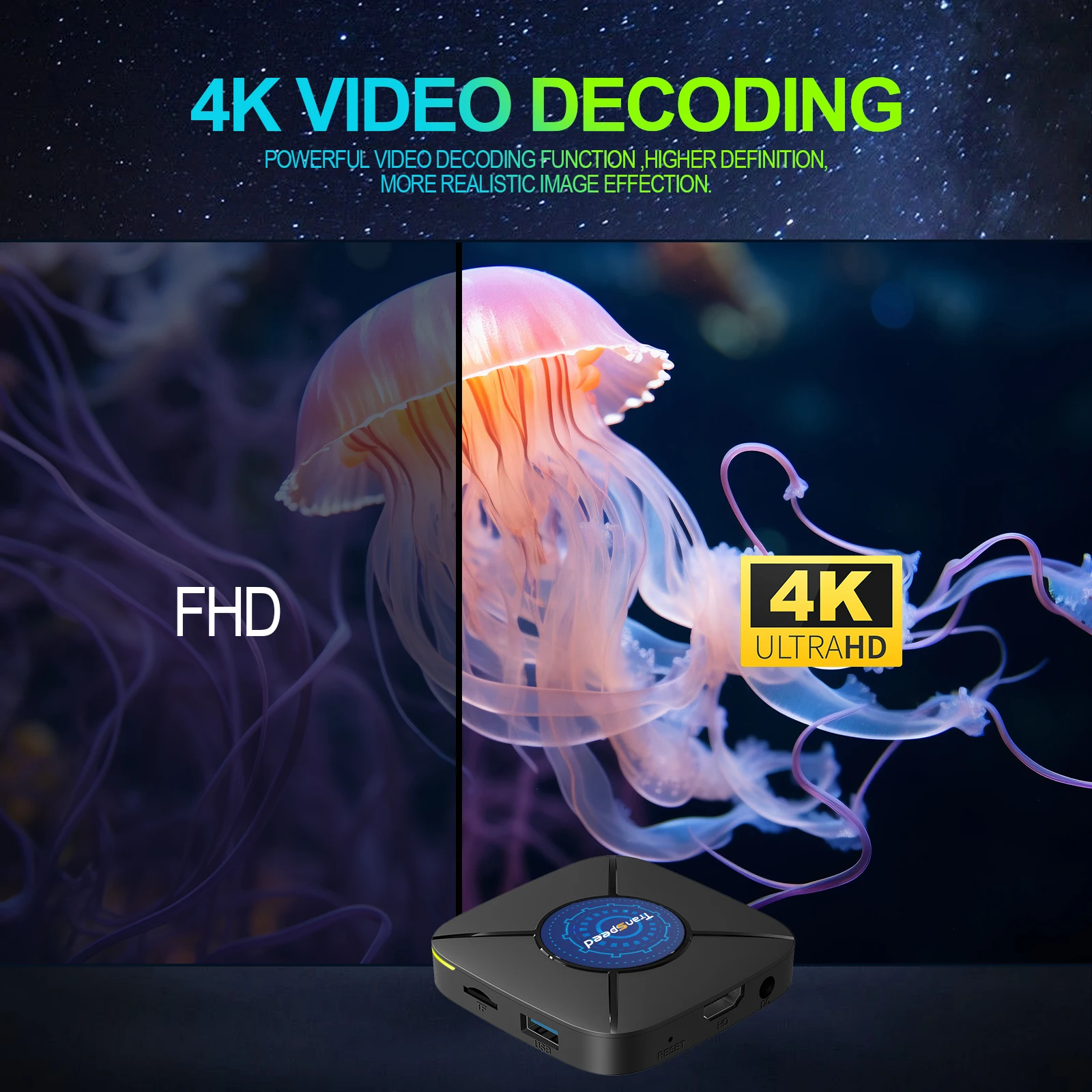 Magcubic K8 ATV Android 14 TV BOX RK3518 مع تطبيقات تلفزيون مساعد صوتي مزدوج واي فاي رباعي النواة Cortex A53 يدعم 8K 4K Video BT5.0