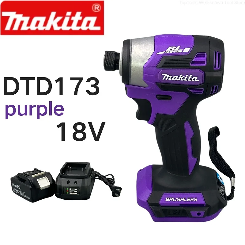 Makita DTD173 Lithium Screwdriver Impact  Set Household Electric Hand Drill  Power  Impact Mini Rotary Wireless Electric  Tool