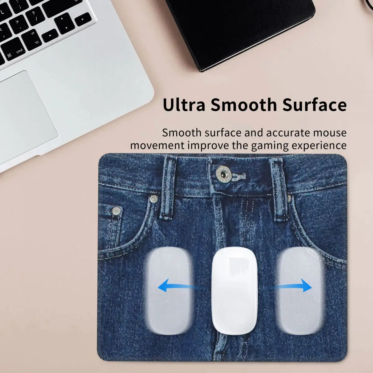 

Blue Denim Classic Jeans Texture Mouse Pad Computer Keyboard Mouse Mat Gaming PC Laptop Desk Mat Office Accessories Table Mats