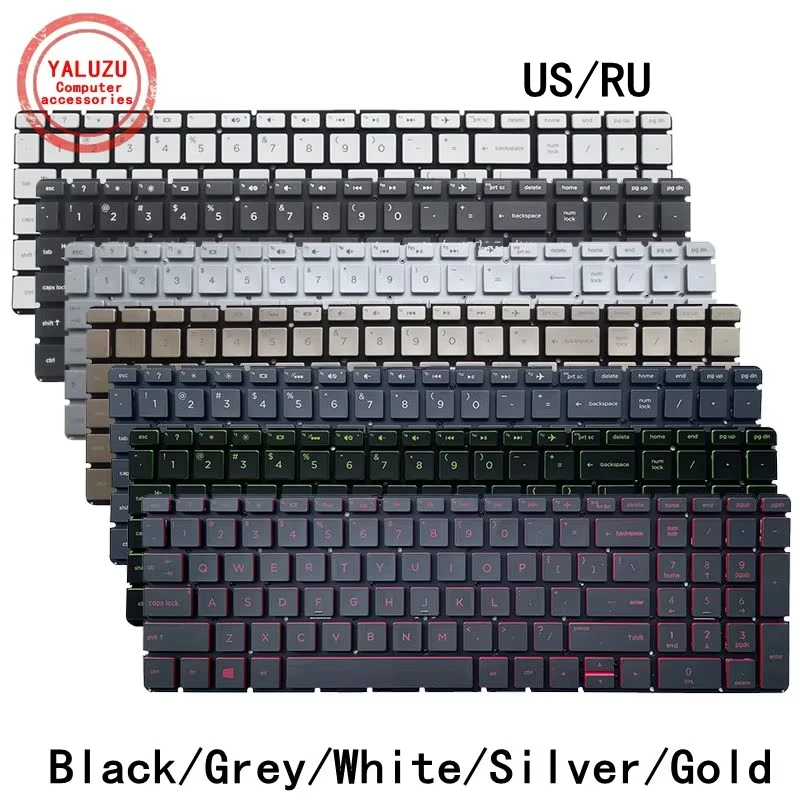 Klawiatura do laptopa US/RU do HP 17-AK 250 255 256 258 G6 TPN-C129 C130 C139 Q190 Q192 Q193 Q191 Q222 Q230 Q201 W129 W126 W127 I113