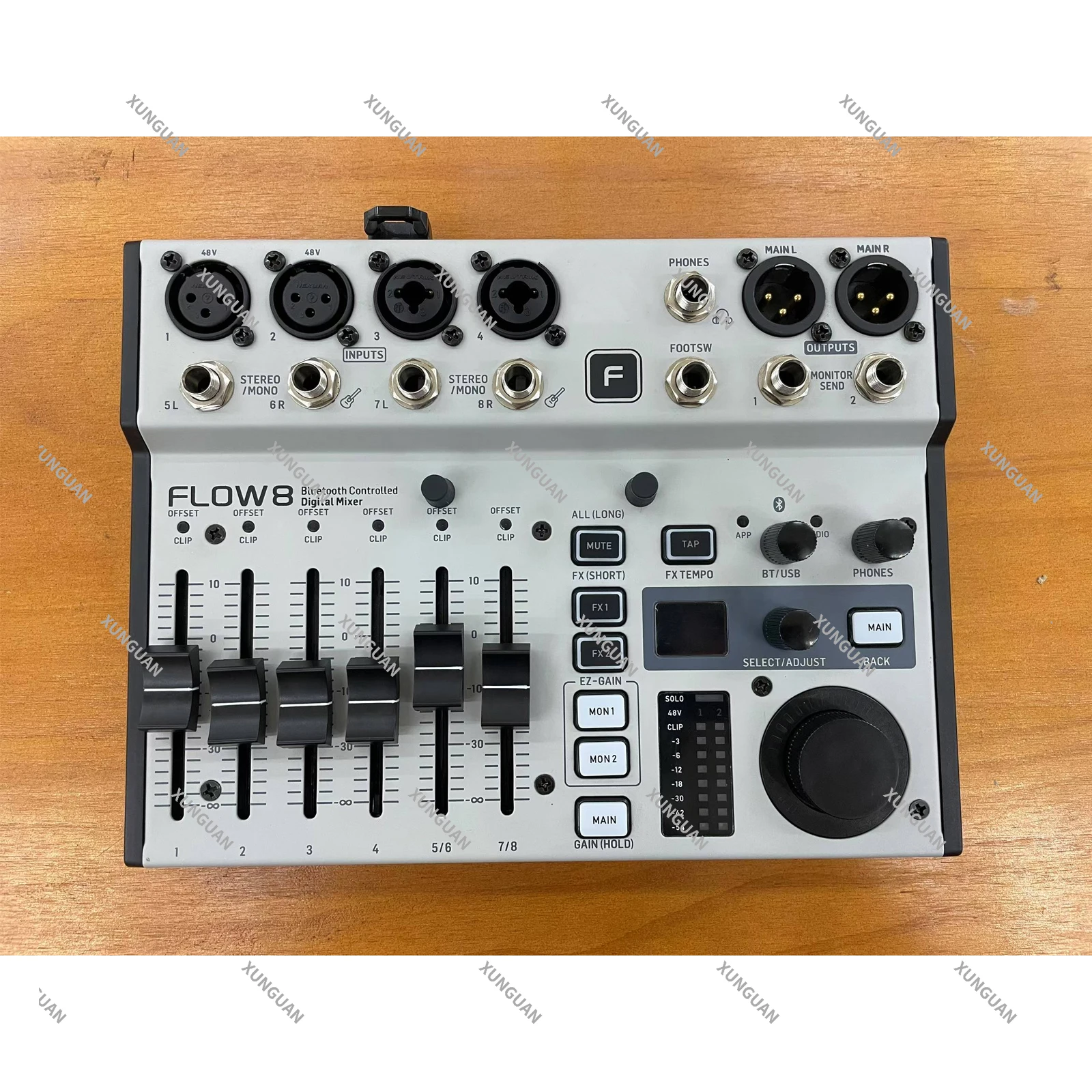 Flow8 Mini Digital Mixer Console 8CH with Blue-tooth Audio and App Control 2 FX Processors and USB/Audio Interface