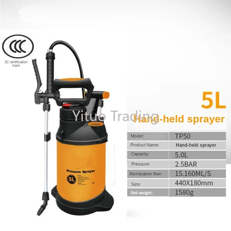 Disinfection Spray Watering Can Watering Spray Bottle Household Pneumatic Type Alcohol Watering Can Acid and Alkali Killing Tool