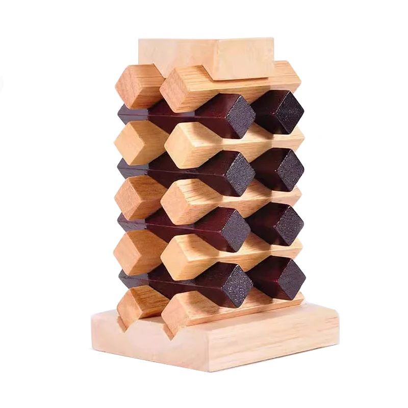 Clássico iq quebra-cabeça de madeira cérebro teasers para adultos crianças brinquedos educativos mente desafio desbloquear interlock jogo rompecabezas madera