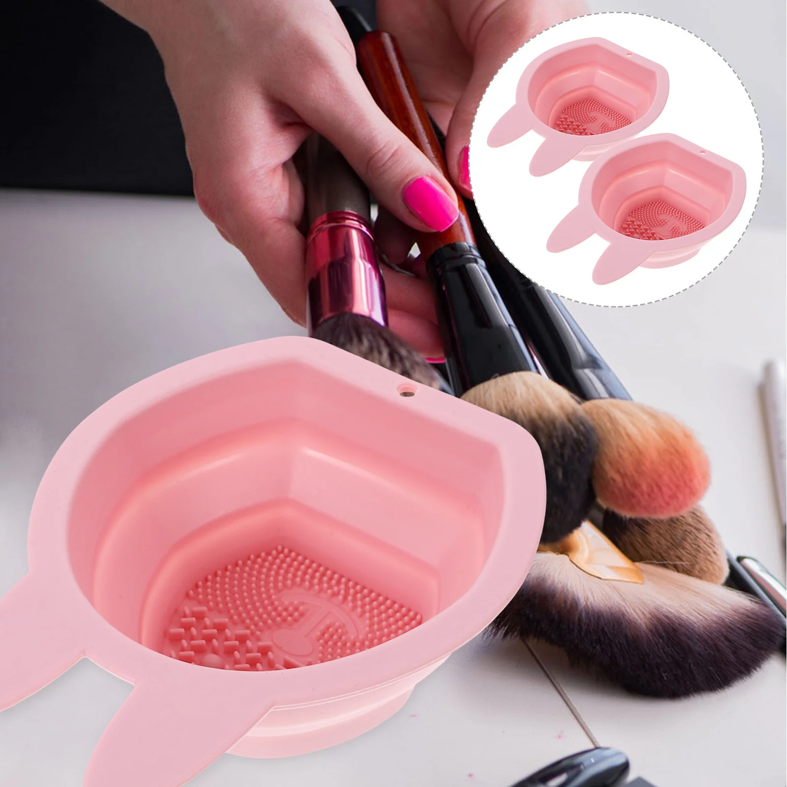 Detergenti per pennelli per trucco a forma di coniglio Detergenti per spugna per trucco a forma di coniglio Detergenti per soffio per trucco a forma di coniglio