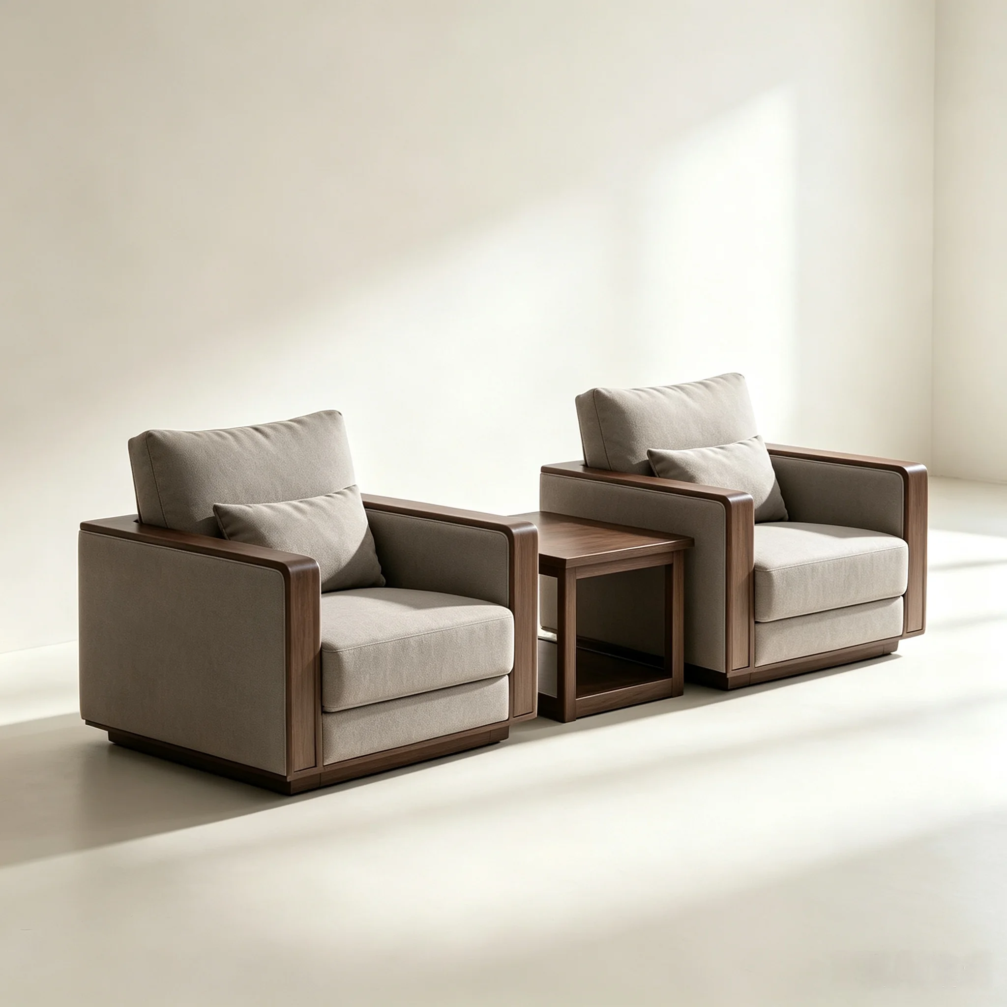 Office sofa VIP reception Conference sofa Single seat Leader's meeting room Business negotiation Solid wood sofa combination