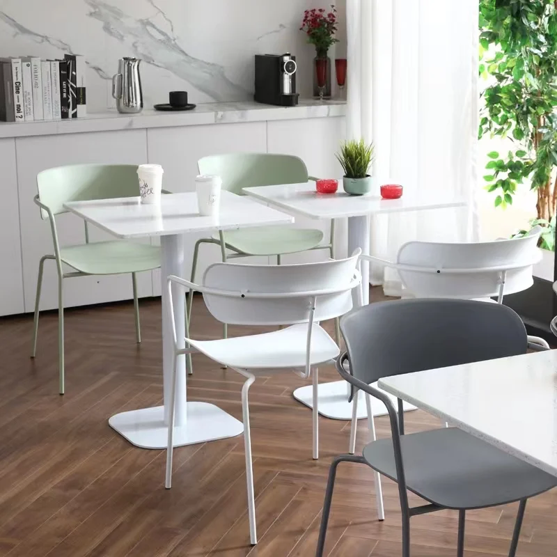 Designer Moderne Pub Stoelen Witte Salontafel Zet Thee Rond Mini Tafel Franse Stoel Salontafel Muebles De Cafe Meubels