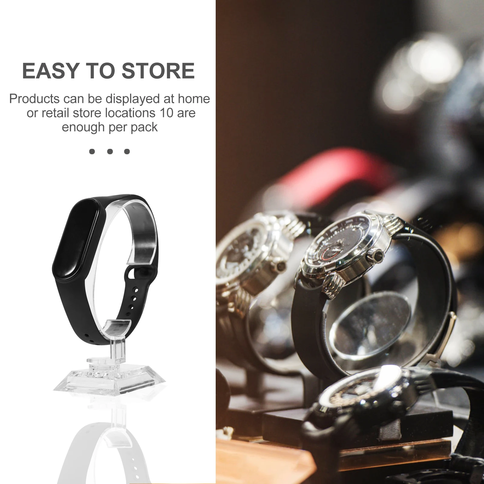 

10 Pcs Watch Display Rack Bracelet Holder Jewelry Stand Single Stands L-shaped Bracket Watches