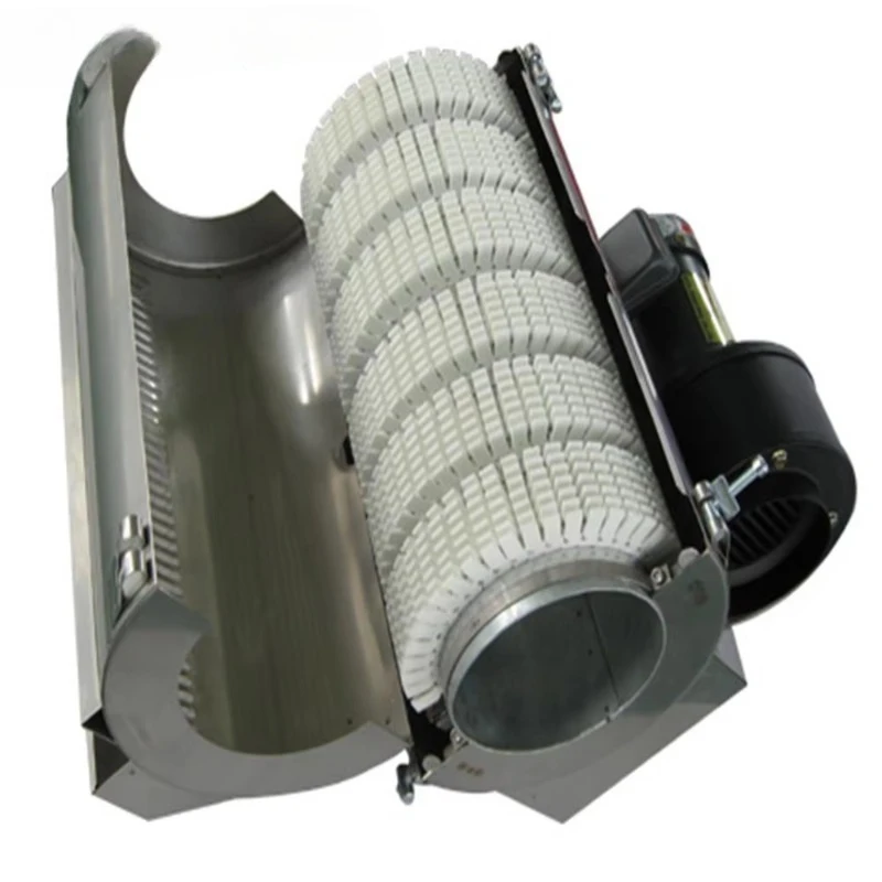 Air-cooled ceramic industrial components for extruder drums with air fans