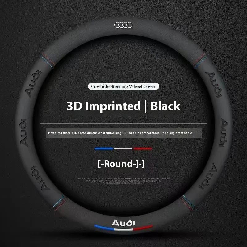 

Car Ventilate Anti-Slip Suede Steering Wheel Cover For Audi TT A3 A4 A5 A6 A7 A8 Q3 Q5 Q7 Q8 S3 S4 S5 S6 RS3 RS4 RS5 RSQ3 RSQ5