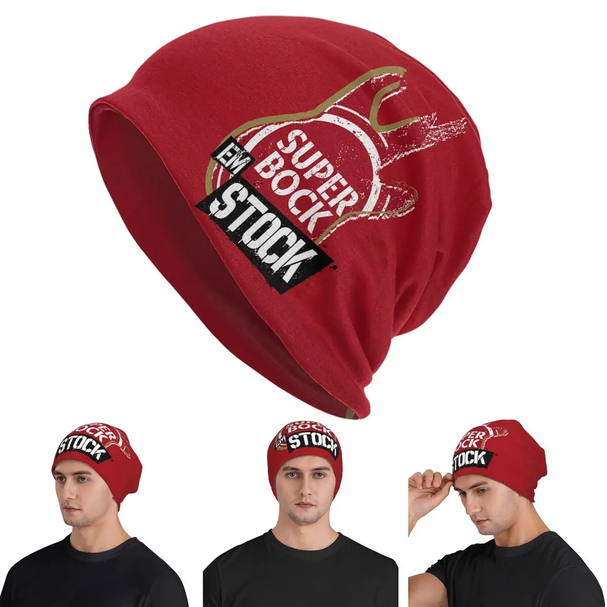 

Шапки-бини Super Bock Skullies, теплая осенне-зимняя уличная шапка, вязаные шапки с капюшоном для взрослых унисекс
