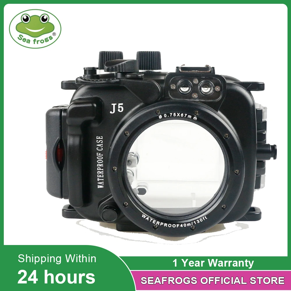 Sea frogs 40m Depth  Waterproof Camera Housing With 67mm Thread For Nikon J5 10mm 10-33mm Lens Underwater Case