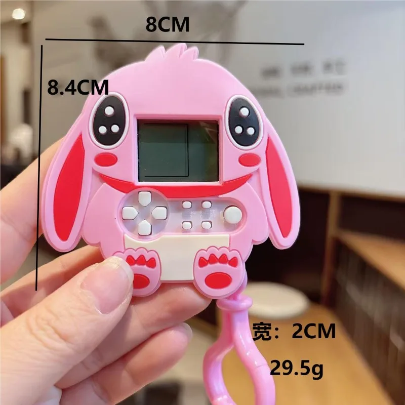 漫画スティッチゲーム機キーホルダー減圧テトリスゲームバッグペンダントカップルギフト