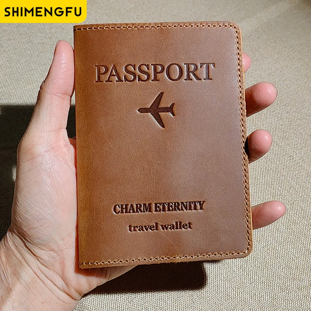 Real Leather Passport Cover women Men Universal Passport Holder designer Travel Passport Case Pouch Porta Pasaporte