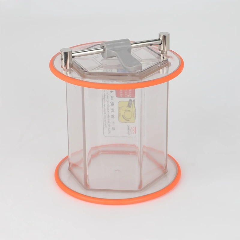 6808 Mini Magnetic Tumbler Bucket, Transparent Acrylic Barrel for Gold Silver Jewelry Polishing & Deburring