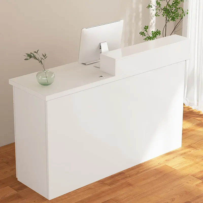 #Nordic Minimalist Salon Reception Desk Counter Clothing Store Modern Retail Counter Front Desk Beauty Spa Fashion Boutique