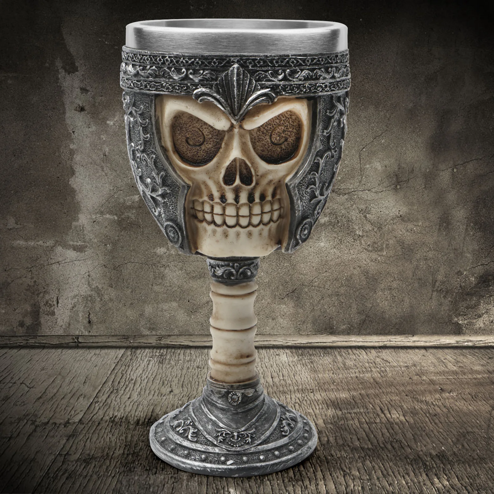 

Viking Skull Helmet Goblet Medieval Nordic Retro Spirit Glass Halloween Gift