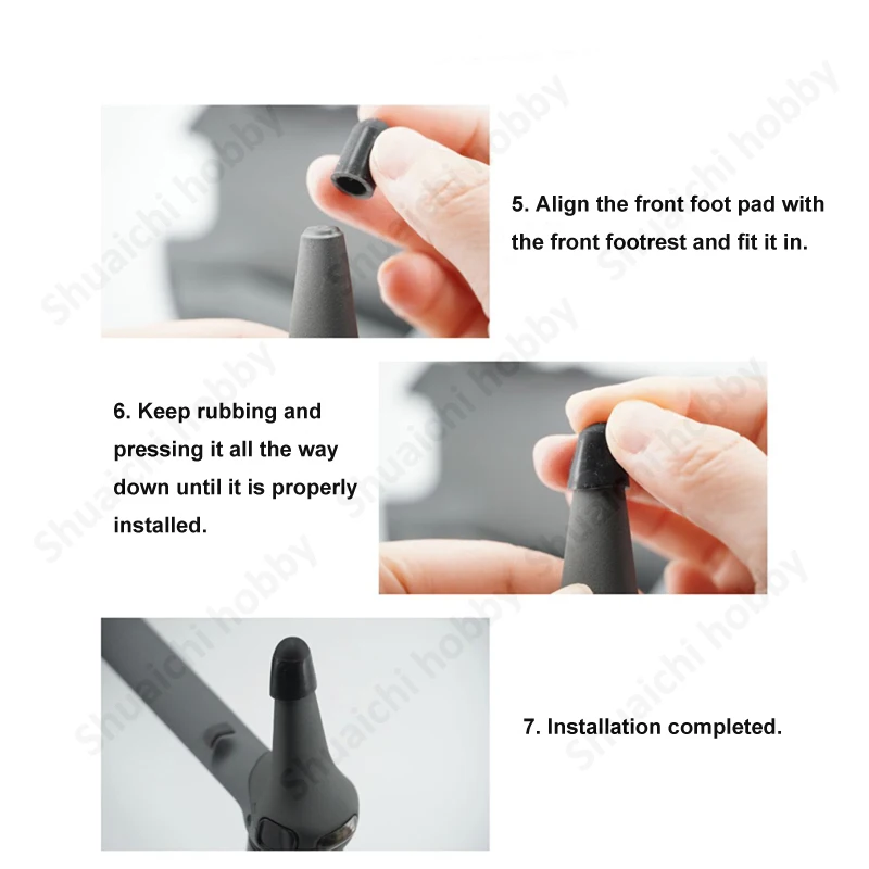 1 ensemble de coussinets de pied Anti-usure, housse de protection pour train d'atterrissage rehaussant, accessoires modifiés pour Drone DJI Mavic4 Pro RC