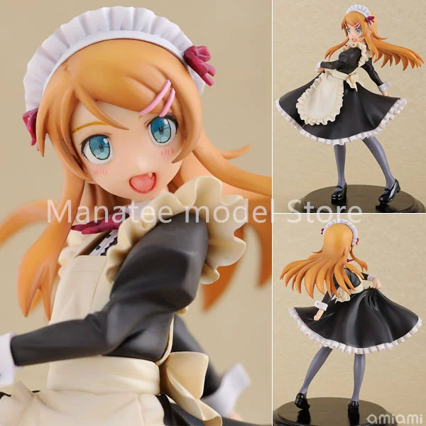 БЕСПЛАТНО Оригинальный Oreimo — Кирино Коусака Maid Ver. 1/8 ПВХ фигурку аниме модель игрушки коллекция кукла подарок