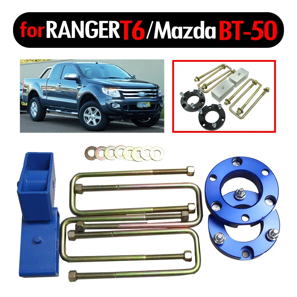 Front and Rear Suspension Leveling Lift Up Kits for Ford Ranger T6 Mazda BT-50 2011-2018 UBolt Kit Raise Adapter Strut Spring