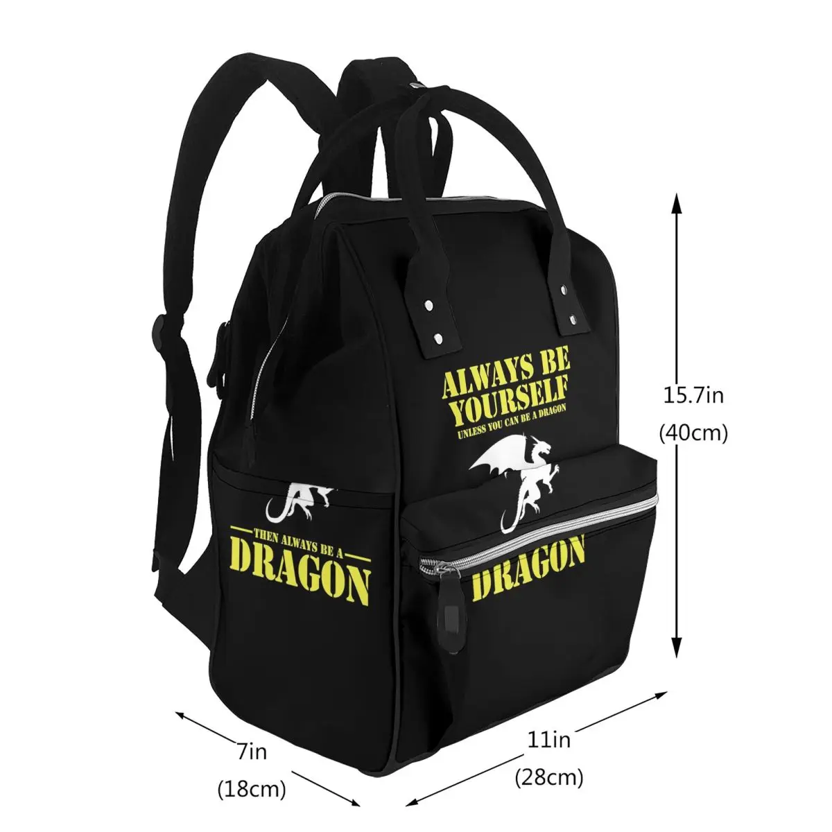 Always Be Yourself Dragon Student Backpack School Bag Hiking Travel Daypack for Men Women Bookbag Shoulder Bags