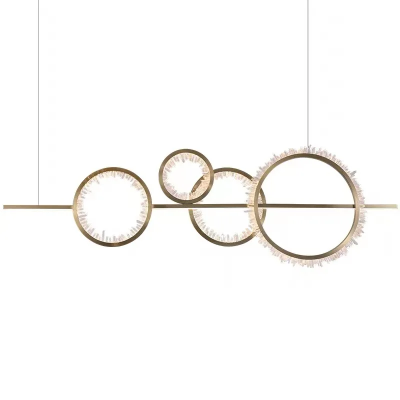 

Restaurant chandelier, light luxury natural crystal modern simple lamps