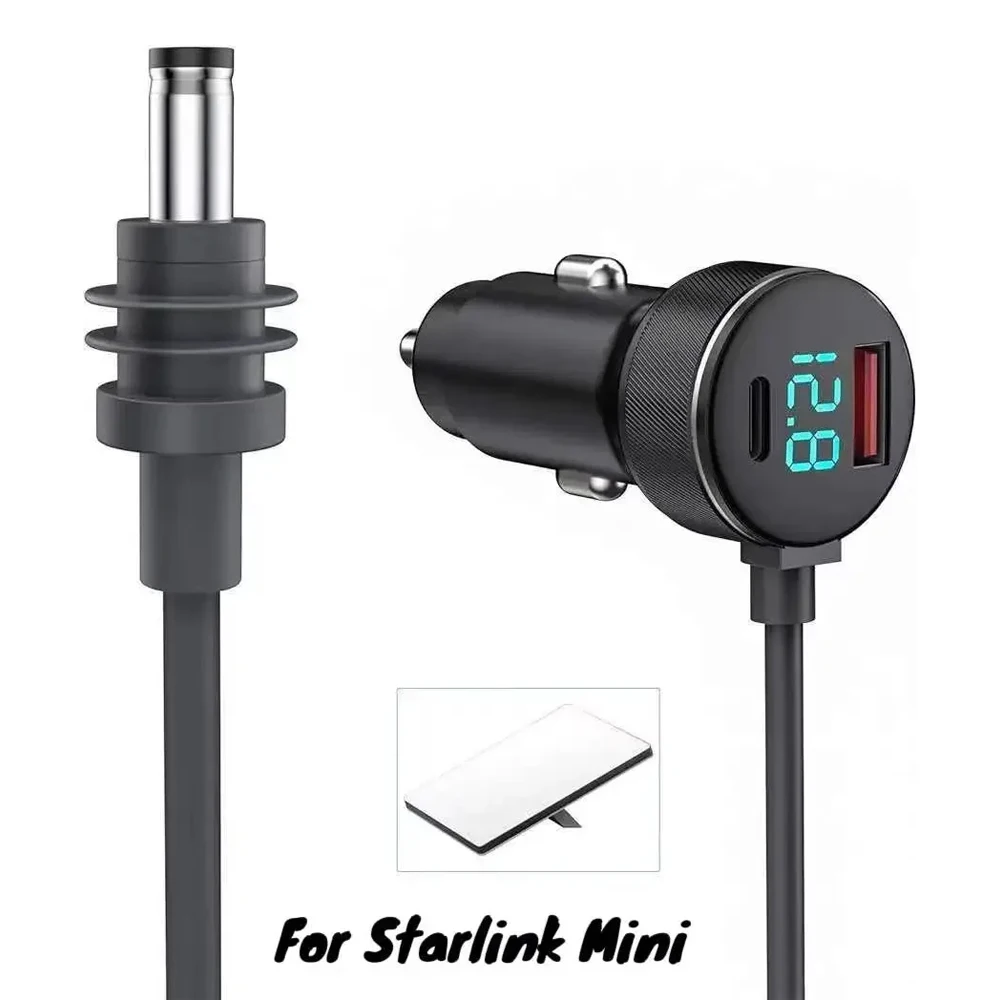 

2M/3M/5M For Starlink Mini DC Power Cable Direct To Cigaretter 12V Adapter Power Cable Waterproof