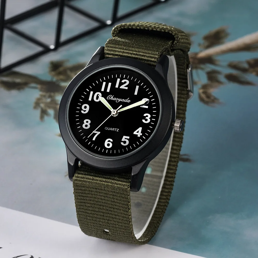 High Quality Children Boys Girls Digital Watch Quartz Wristwatches Students Exam Watches Nylon Strap for 5-12 Ages