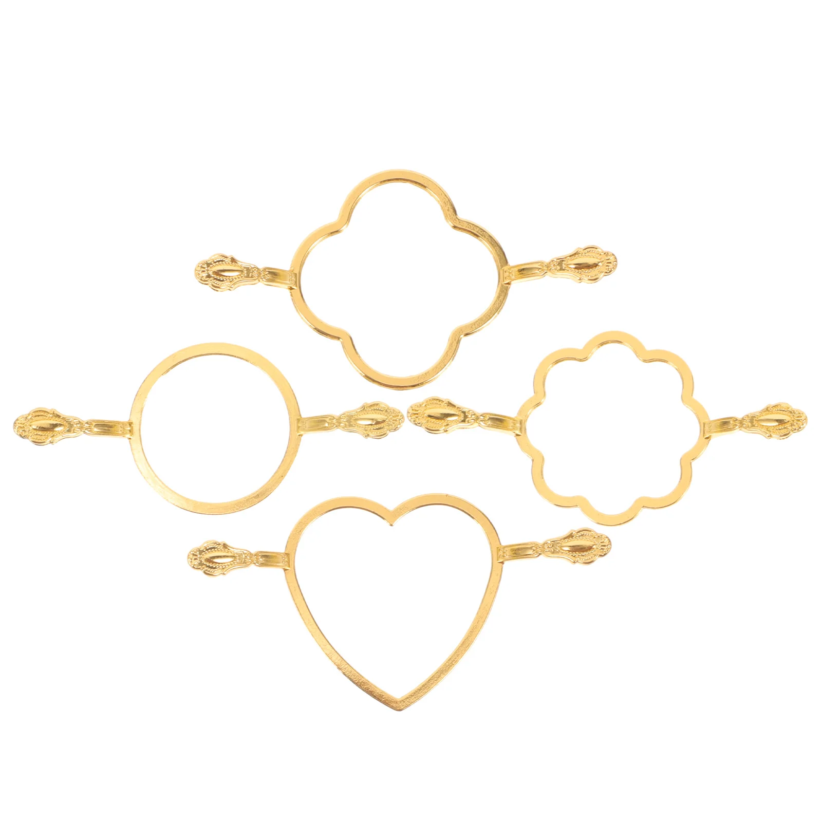 

4pcs Round Flower Mold Metal Diy Sealing Molds For Envelope Wedding Decor, Seal Stamp Mold, Sealing Wax Mold, Craft Diy Molds,