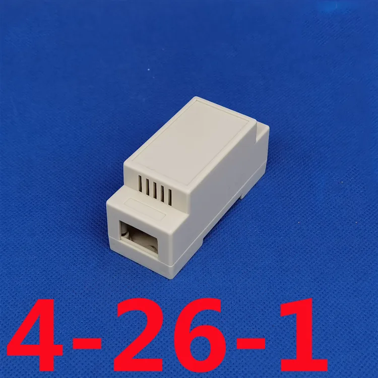 Pasokan DIN Rail Electric Shell Safety Barrier Isolation Module ABS Plastic Shell 4-26 4-26-1: 89X36X44MM Diy Case Control Box