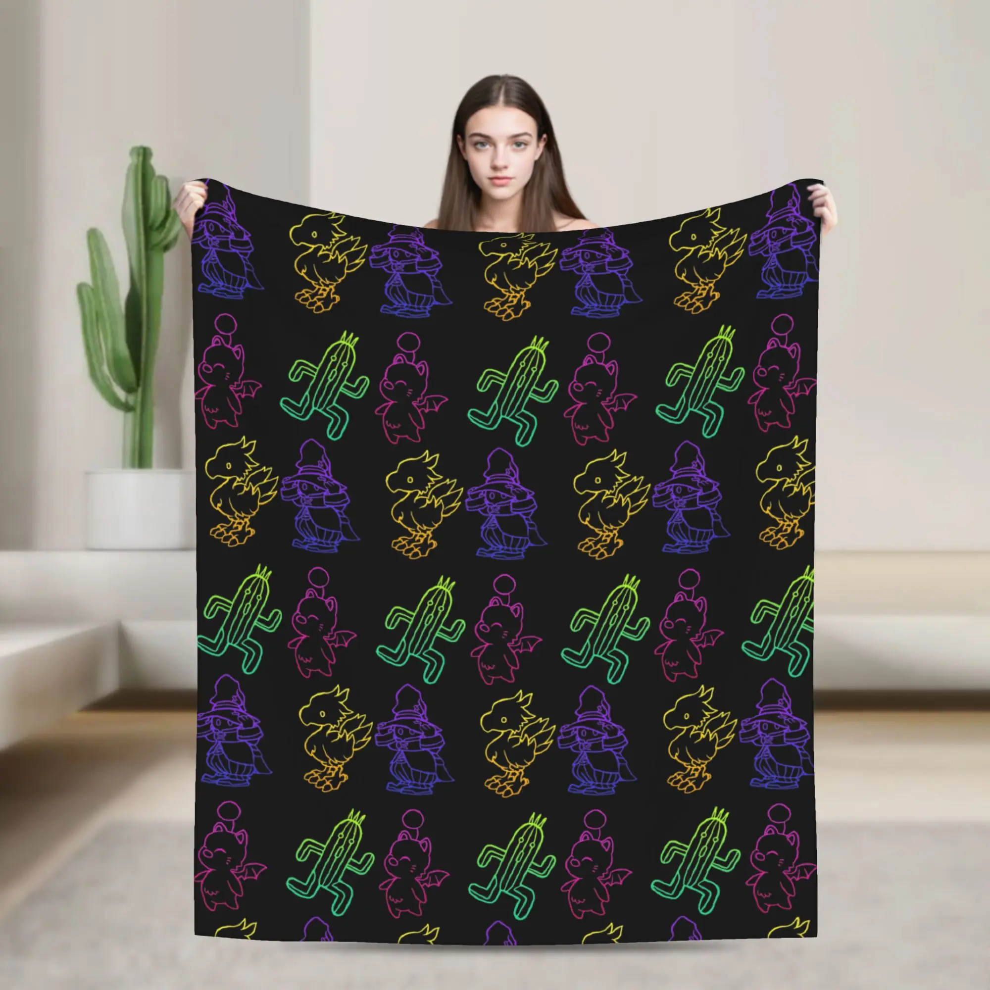 Finals Fantasys Game Blanket Fleece Textile Decor  Portable Lightweight Thin Throw Blanket for Home Car Bedding Throws