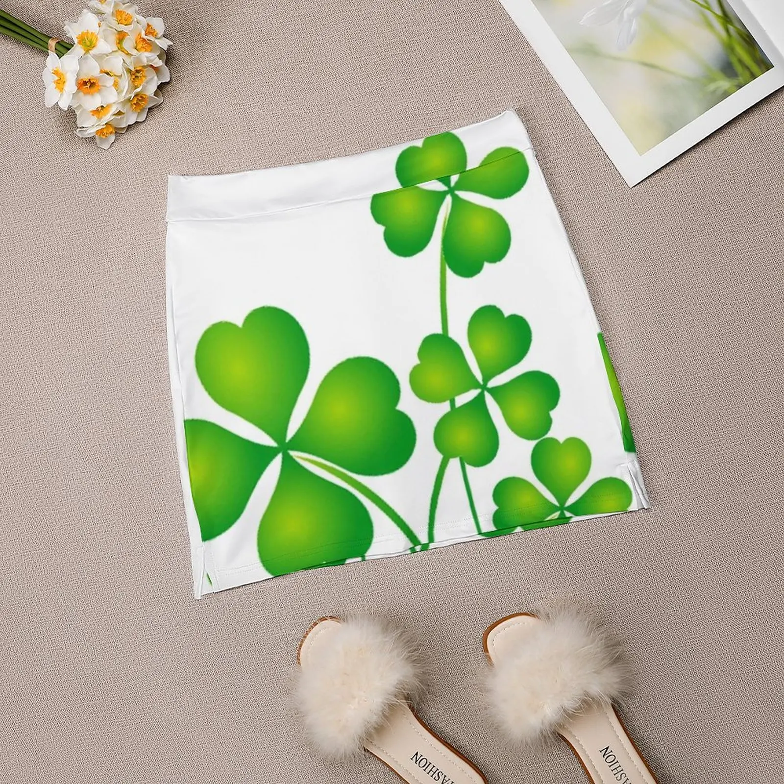 Thiết Mộc Chân Váy Nữ Thể Thao Skort Váy Có Túi Thời Trang Phong Cách Hàn Quốc Váy 4Xl Váy Cỏ Ba Lá Shamrock St Patriciô Ngày