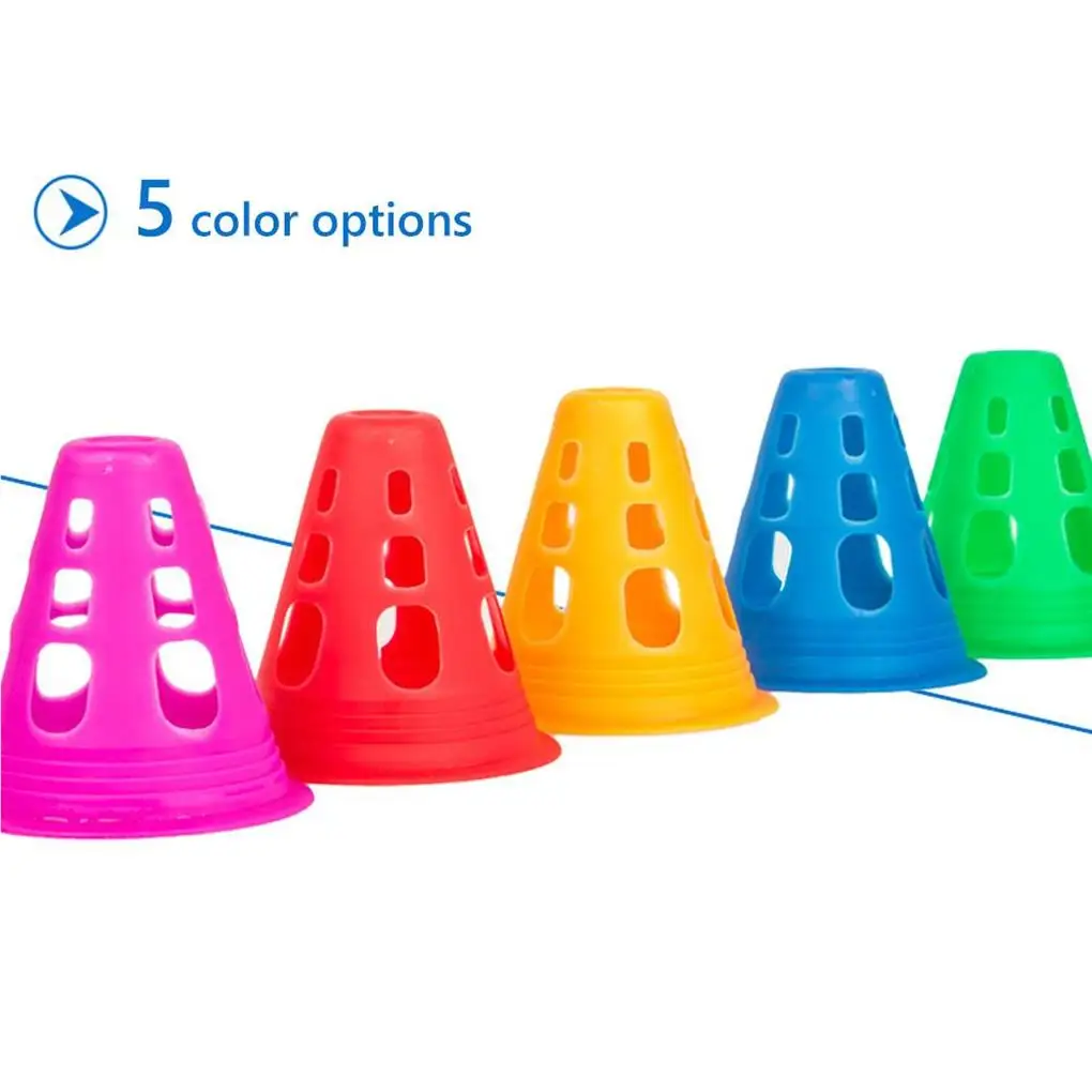 30Pcs Training Cones Colorful Indoor Outdoor Games Smooth Skating Piles Roller Cone Set Fitness Basketball Equipment