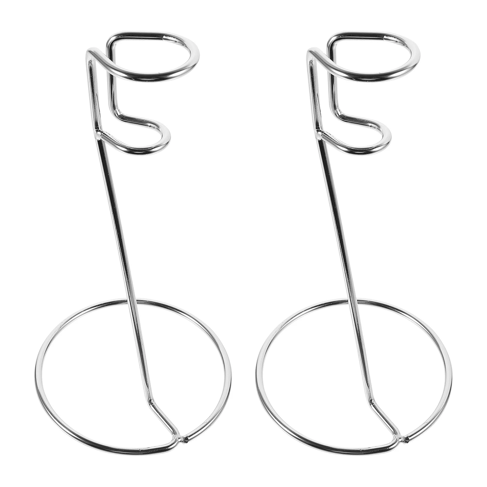 

2Pcs Sturdy Milk Frother Stand Rest for Home Easy Clean Storage Racks Silver Milk Frother Stand Egg Rack