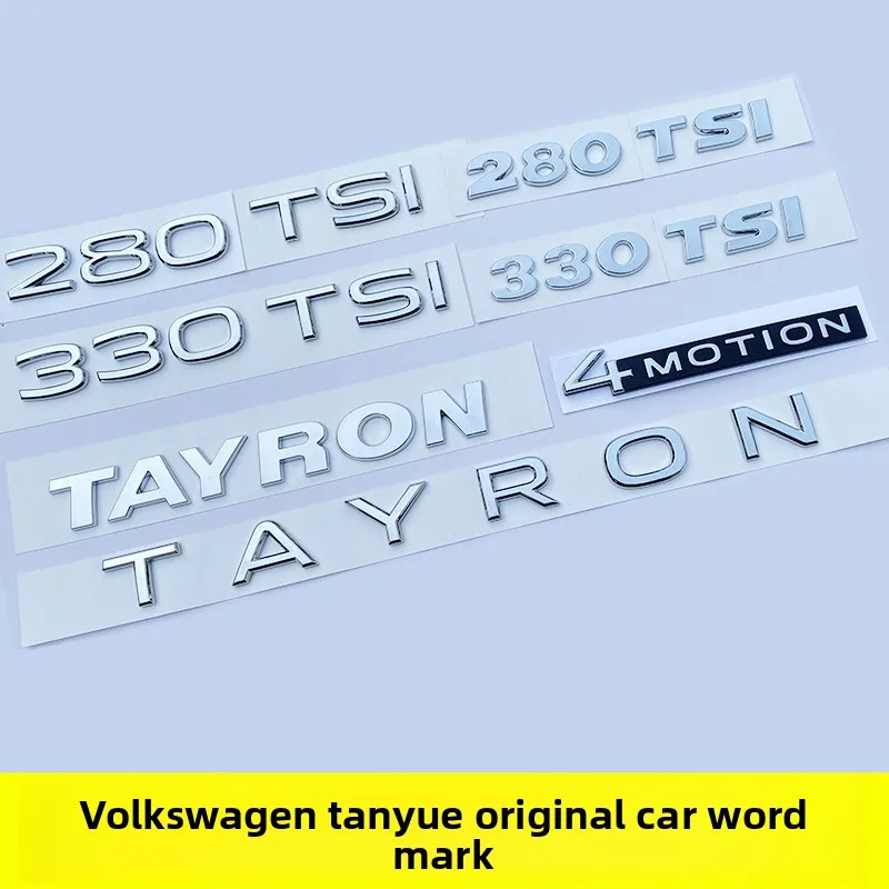 

For Original car size: Tanyue FAW Volkswagen TAYRON, rear letter 380, rear 330TSI displacement car label, four-wheel drive