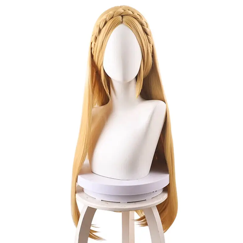 The Legend of Zelda Princess Zelda Cosplay Wigs 80cm Long Blonde Synthetic Hair