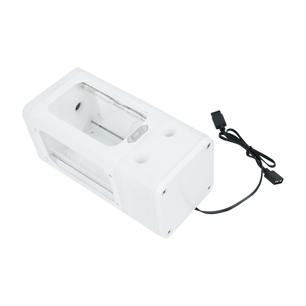 Imagem -03 - Icemancooler Tanque de Água de Vidro Branco Case Pequeno Apenas Compatível Bomba Ddc Reservatório de Tubo 5v 3pin Argb Dx3120