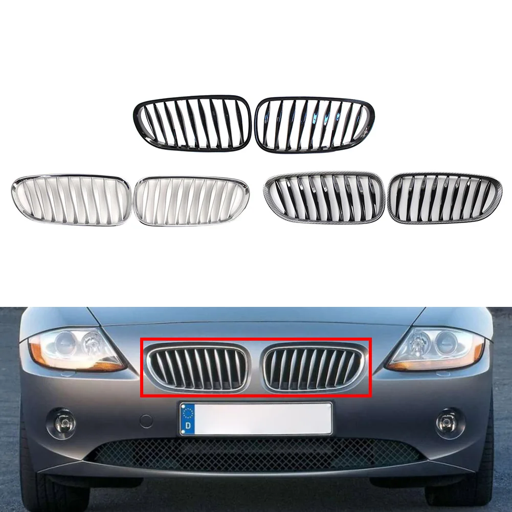 1 Pair Upper Grill Radiator Grille For BMW Z4 E85 E86 Coupe Convertible 2003 2004 2005 2006 2007 2008 Car Accessories Parts