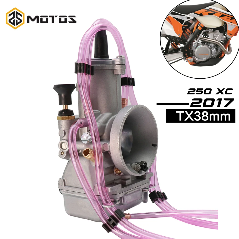 ZS MOTOS-Carburateur de moto pour MIKUNI Cruc38, 38mm, KT 250 XC 2017, 2T SUV Fit 200-350cc