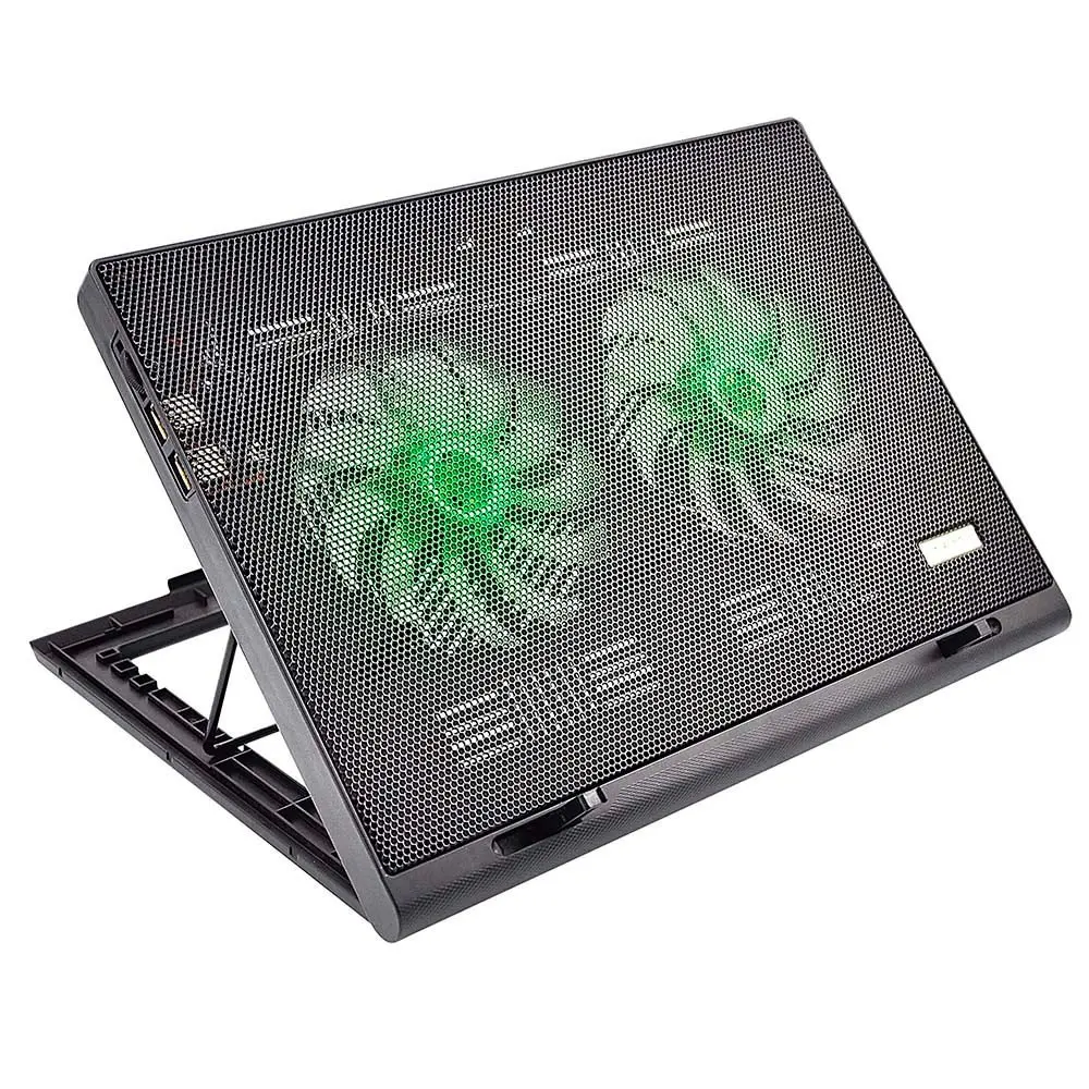 Cooler For Notebook Warrior Power Gamer Led Green-Ac267